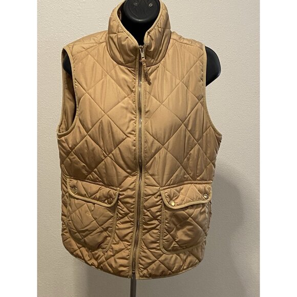Thread & Supply Womens Size Medium Vest Jacket Full Zip Gold Dry Clean Only - Picture 1 of 14